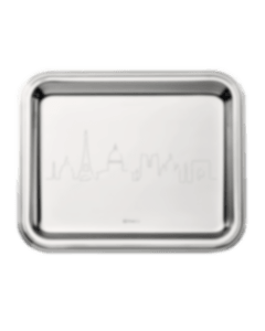 christofle silver-plated albi tray skyline paris 20 x 16 cm
