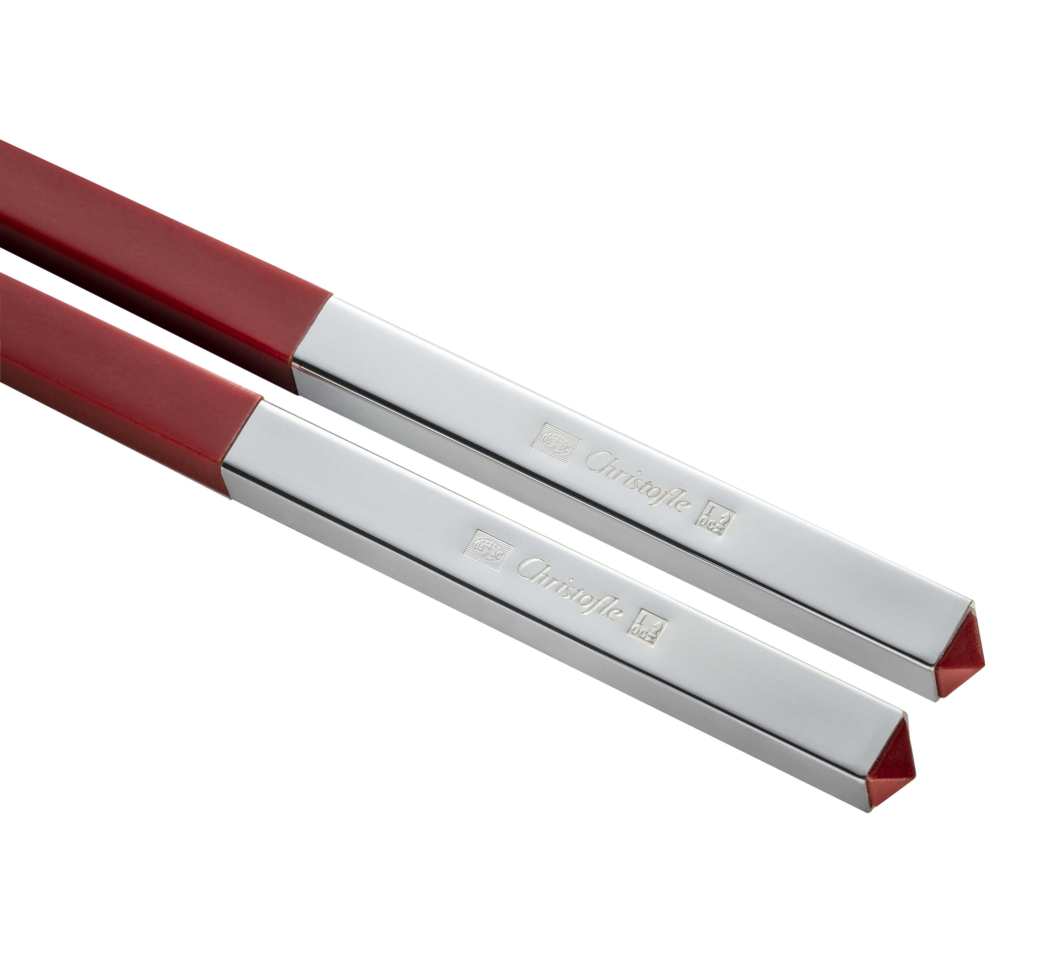 christofle coffret de baguettes chinoises rouges et repose-baguettes 4