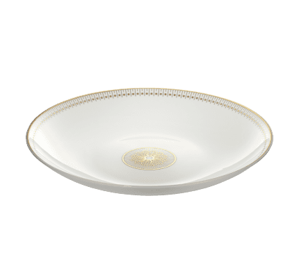 christofle porcelain open vegetable dish gold finish 1
