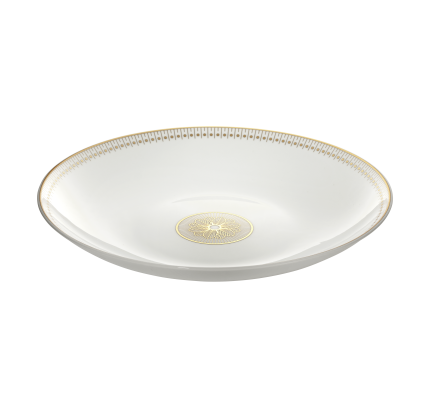 christofle porcelain open vegetable dish gold finish 1