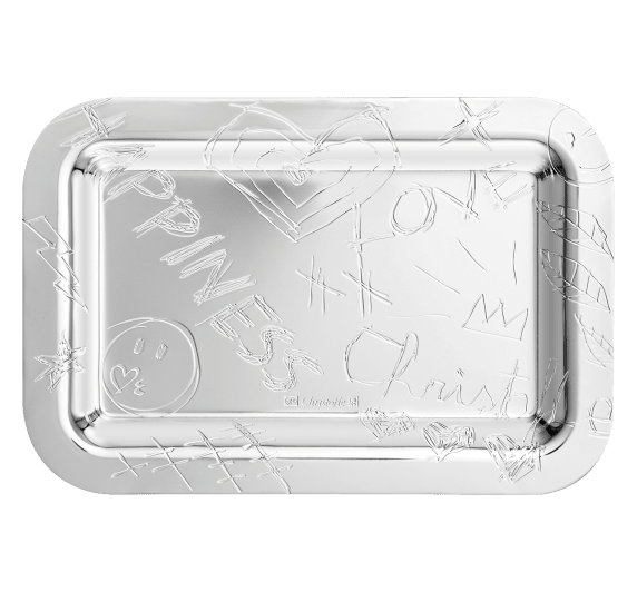 christofle tray 10x15 cm graffiti  silver plated 1
