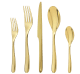 christofle stainless steel 5-piece place setting - gold colour 2