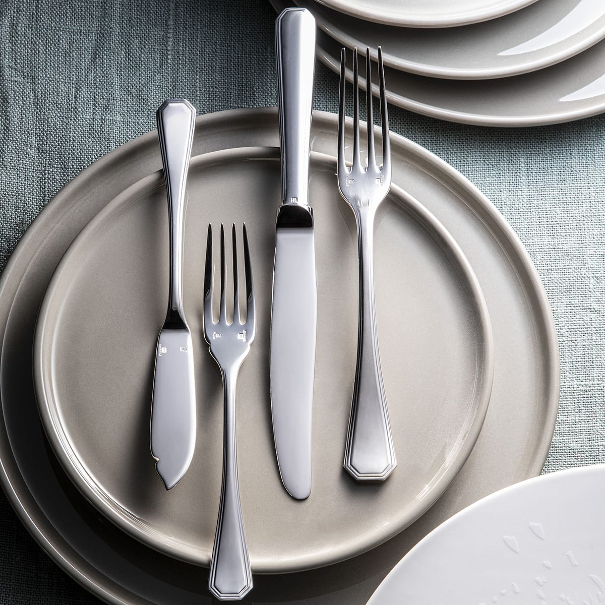 christofle cake fork america  silver plated 3