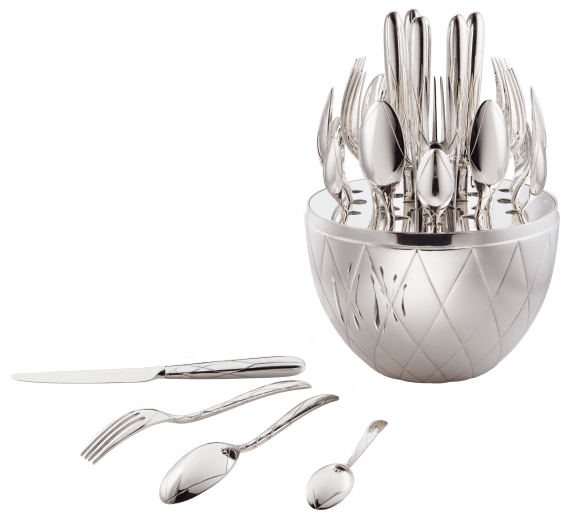 christofle mood flatware set for 6 people (24 pieces) - haute orfèvrerie 0
