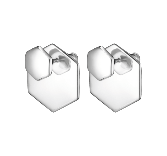 christofle front and back earrings code royale  sterling silver 2