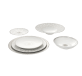 christofle porcelain large rim plate platinum finish 3