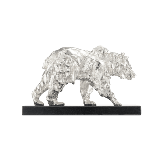 christofle bear small version in sterling silver - haute orfèvrerie  0