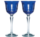 christofle set of 2 crystal white wine glasses - blue 1