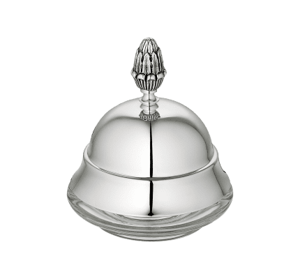 christofle individual butter dish malmaison  silver plated 1