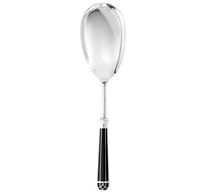 Silver-Plated Rice and Potato Spoon - Black
