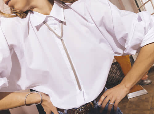 Sterling Silver Multi-Chain Lariat Necklace Sterling Silver Multi-Chain Lariat Necklace