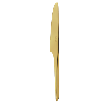 christofle couteau de table en acier - coloris or 2