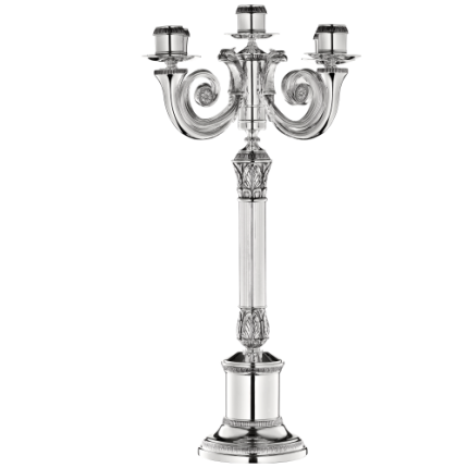 christofle silver-plated candelabra for five candles 1