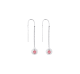 christofle Sterling Silver Drop Earrings with Rhodocrosite