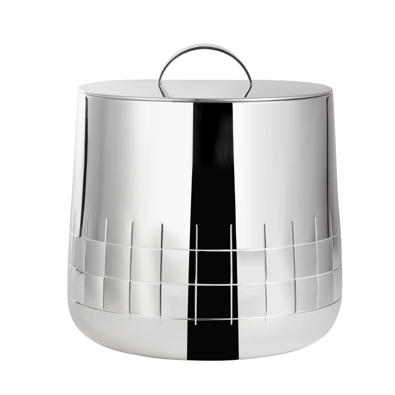 Silver-Plated Insulated Ice Bucket Graphik