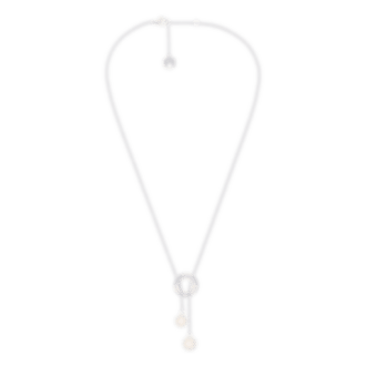 christofle sterling silver necklace tie with perles  1