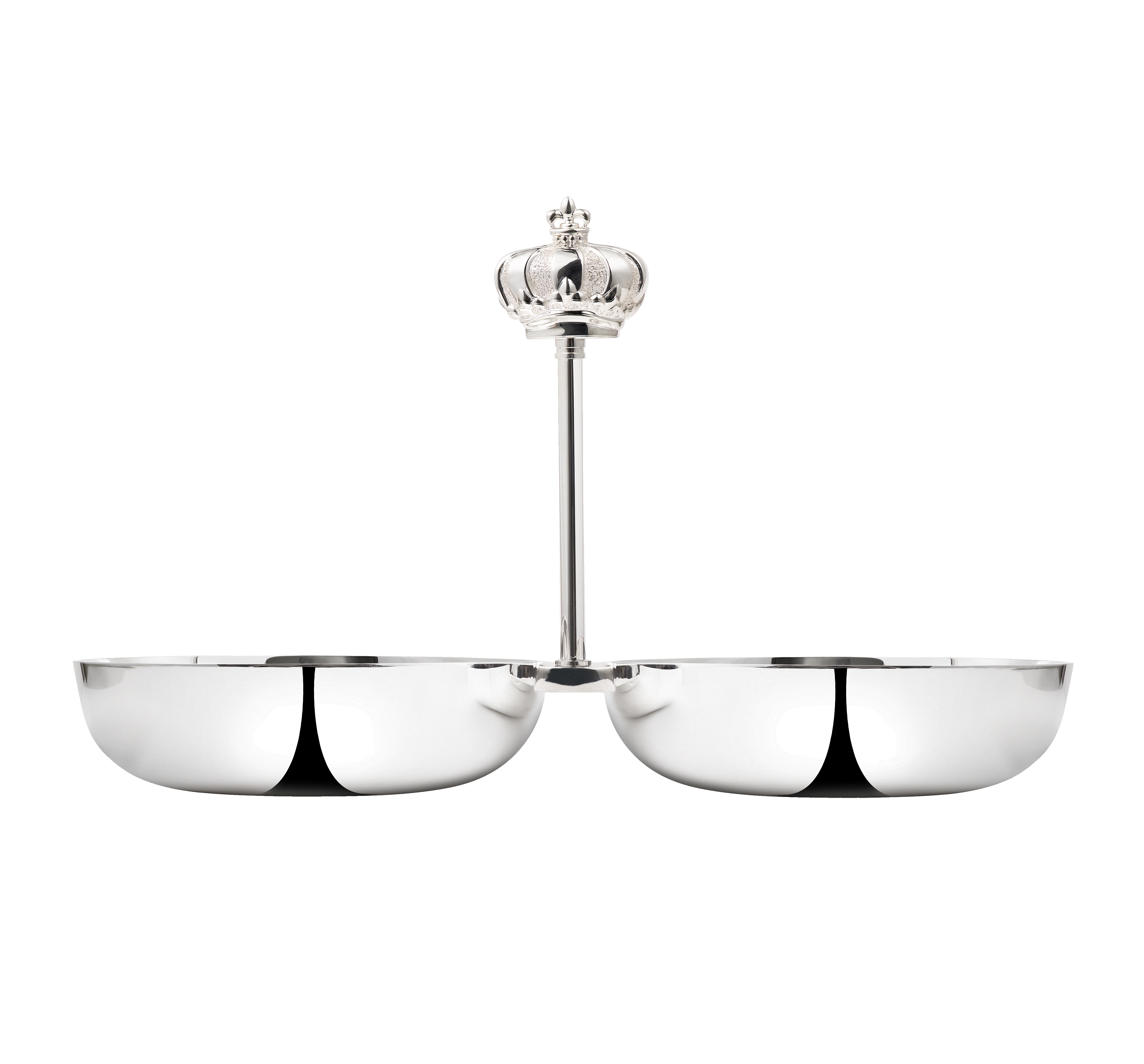 christofle silver-plated double dog & cat bowl 1