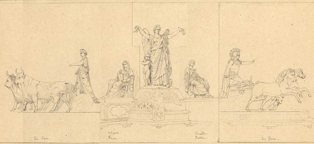 Central piece drawing - Christofle for Napoléon III Central piece drawing - Christofle for Napoléon III