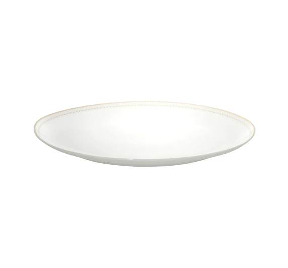 christofle porcelain oval platter 38 cm gold finish 1