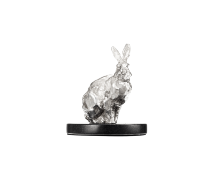 Sitting Rabbit in Sterling Silver - Haute Orfèvrerie