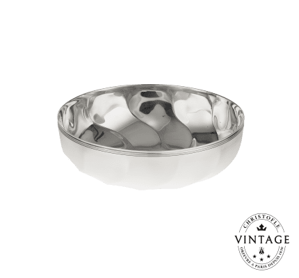 Vintage Silvered Bowl Torsade 17cm