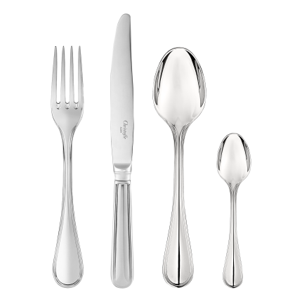 christofle 75-piece stainless steel flatware set with chest 2