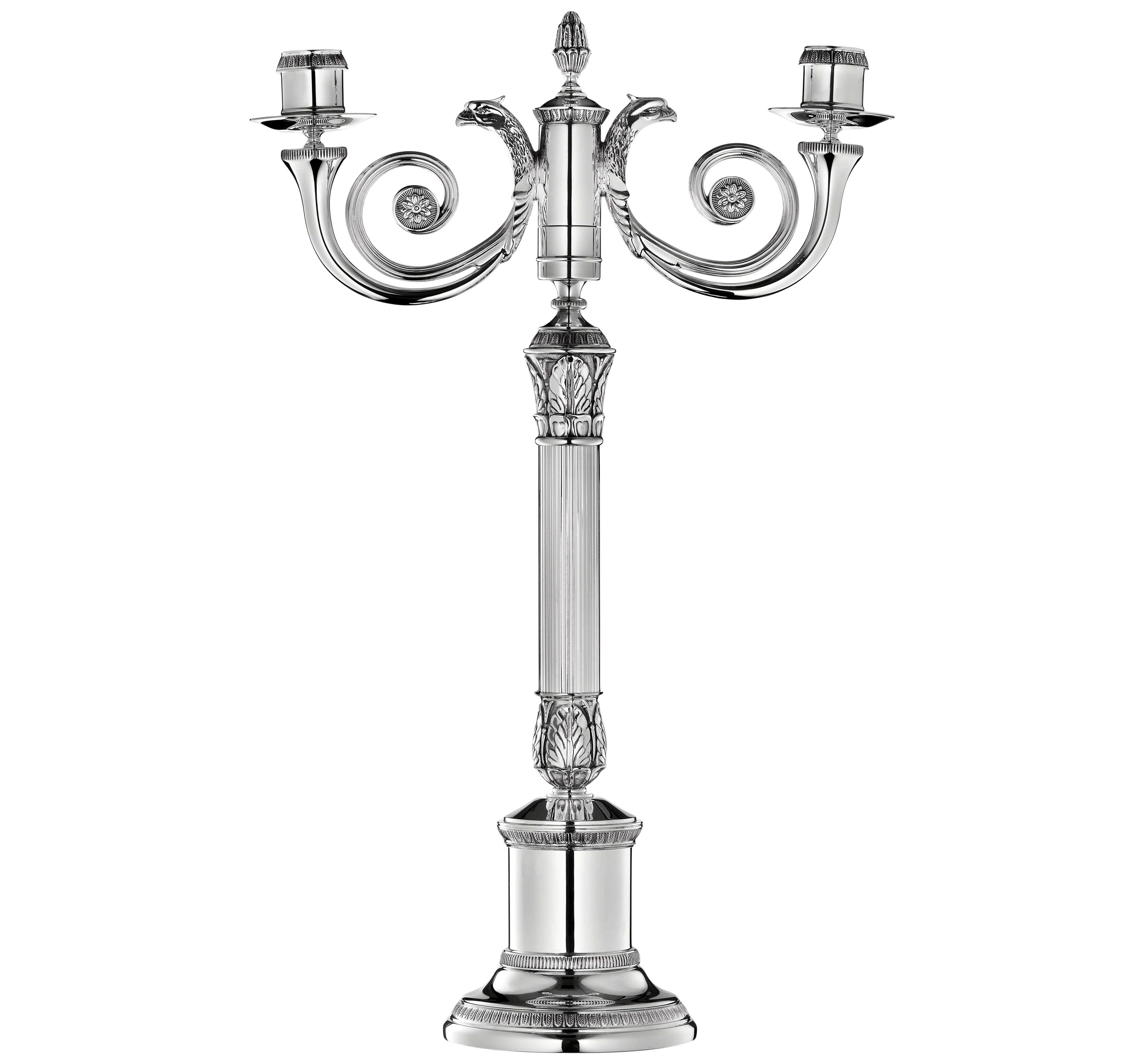 christofle candélabre 2 bougies en métal argenté 1