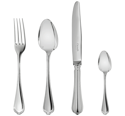 christofle flatware set for 6 people (24 pieces) spatours  silver plate 2