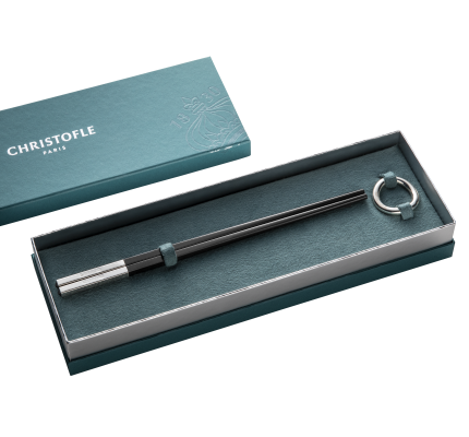 christofle black chinese chopsticks and vertigo chopsticks rest 1
