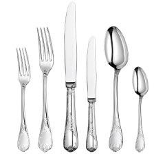 christofle flatware set for 6 people (36 pieces) marly  sterling silver 1