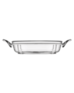 christofle silver plated round gratin dish vertigo   1