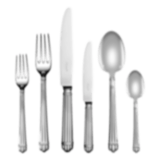 christofle 75-piece silver plated flatware set with chest  1