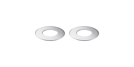 Set of 2 glass coasters Oh de Christofle  Stainless steel