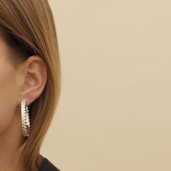 christofle sterling silver hoop earrings 3