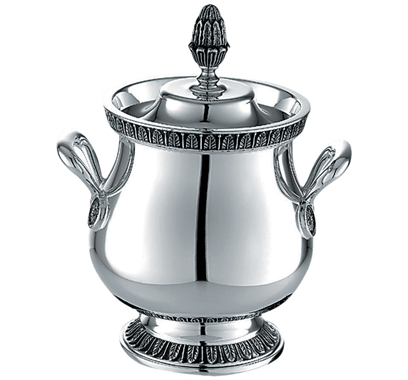 christofle sugar bowl malmaison  silver plated 4