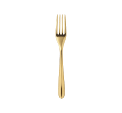christofle stainless steel dessert fork - gold colour 2