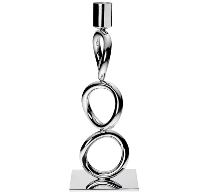 christofle 3 ring candlestick vertigo  silver plated 1