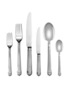christofle 75-piece silver plated flatware set with chest  1