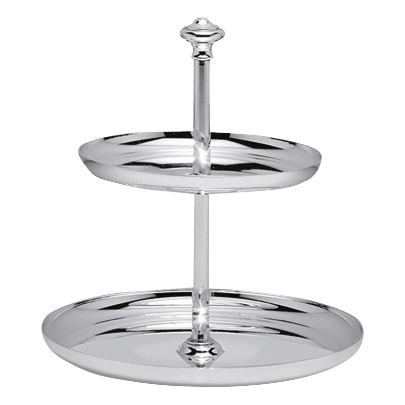 2-Tier Silver-Plated Pastry Stand Albi